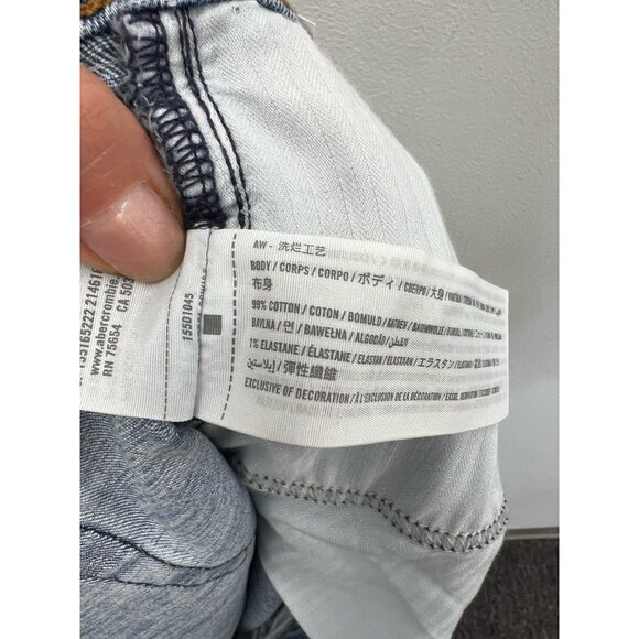 Abercrombie & Fitch Womens 90s Slim Straight Ultra High Rise Jeans Sz 36 22R - Picture 7 of 12